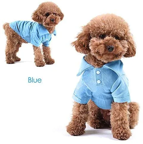 4 piezas de ropa para mascota KINGMAS, perro, cachorro, polo, ropa, abrigos, tops