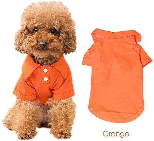 4 piezas de ropa para mascota KINGMAS, perro, cachorro, polo, ropa, abrigos, tops