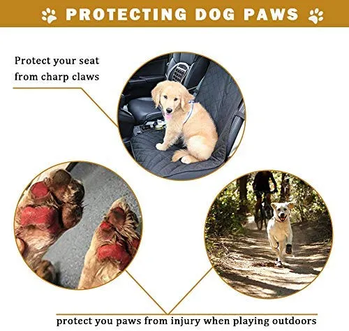 PK.ZTopia Botas para perros, botas impermeables para perros, botas de lluvia, zapatos para perros de tamaño mediano a grande con dos correas reflectantes de sujeción y suela antideslizante resistente (negro 4 piezas)