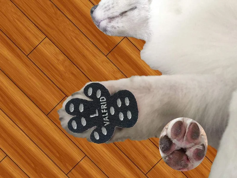 VALFRID - Almohadillas antideslizantes para patas de perro, antideslizantes, para suelos de madera dura, autoadhesivas, resistentes a perros, calcetines, calcetines, correas de repuesto
