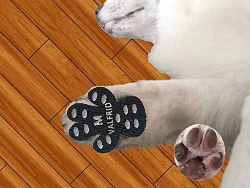 VALFRID - Almohadillas antideslizantes para patas de perro, antideslizantes, para suelos de madera dura, autoadhesivas, resistentes a perros, calcetines, calcetines, correas de repuesto