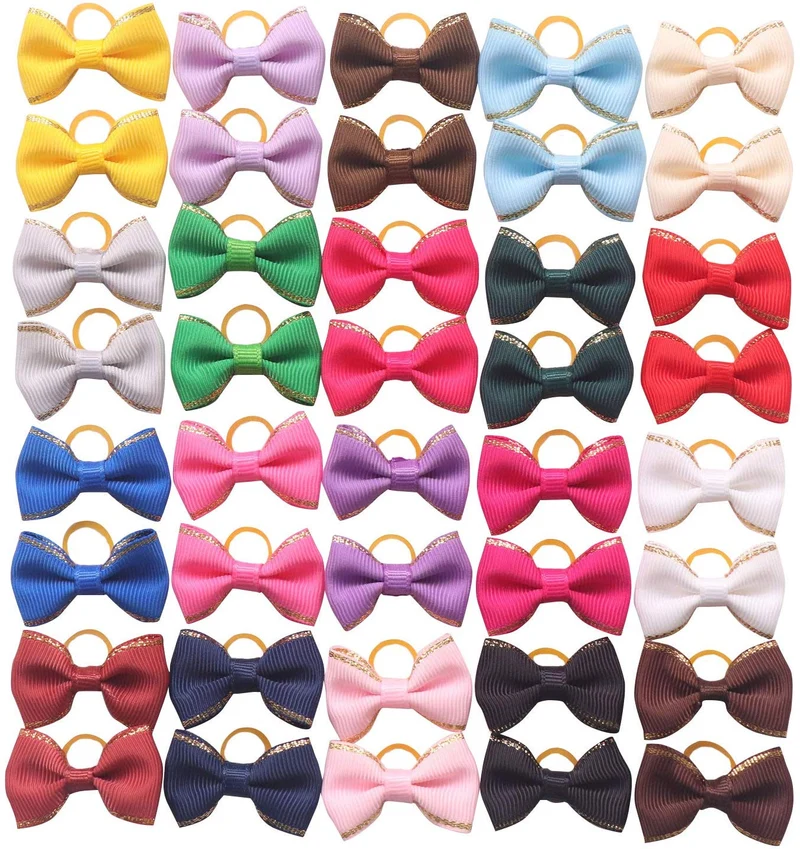 YAKA - Lazos para el pelo de perro pequeño, 40 unidades (20 pares)