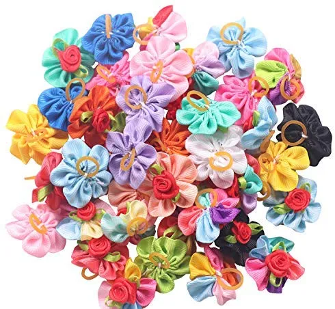 YAKA - Lazos para el pelo de perro pequeño, 40 unidades (20 pares)