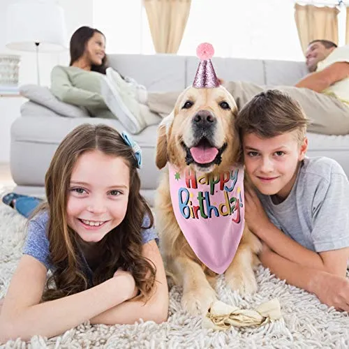 Blaoicni Dog Birthday Bandana Hat Scarf Party Supplies