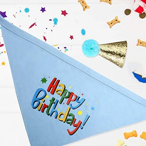 Blaoicni Dog Birthday Bandana Hat Scarf Party Supplies