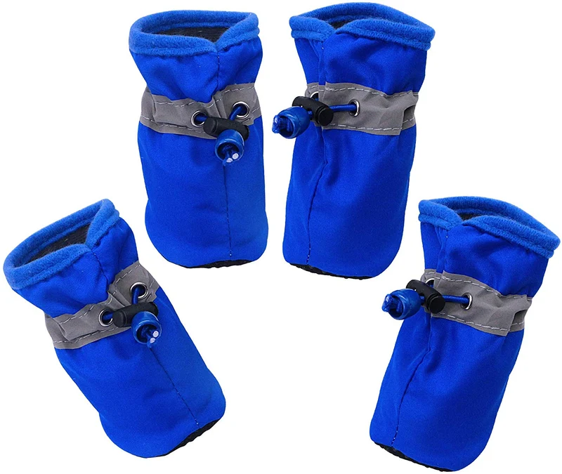 YAODHAOD Protector de pata para perros, zapatos antideslizantes para perros, estos cómodos zapatos para perros suaves son con correas reflectantes, para perros pequeños...