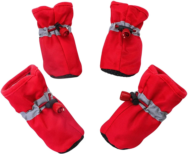 YAODHAOD Protector de pata para perros, zapatos antideslizantes para perros, estos cómodos zapatos para perros suaves son con correas reflectantes, para perros pequeños...
