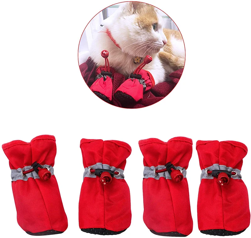 YAODHAOD Protector de pata para perros, zapatos antideslizantes para perros, estos cómodos zapatos para perros suaves son con correas reflectantes, para perros pequeños...
