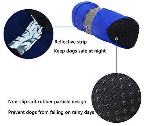 YAODHAOD Protector de pata para perros, zapatos antideslizantes para perros, estos cómodos zapatos para perros suaves son con correas reflectantes, para perros pequeños...