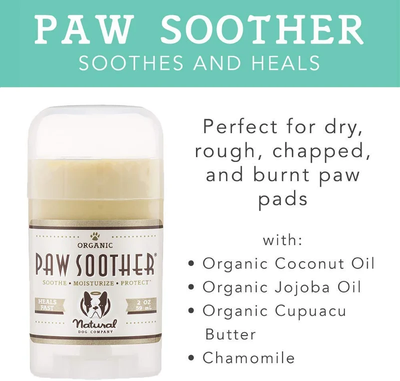 Natural Dog Company PAWDICURE BUNDLE | Protege y cura las patas de perro agrietadas en seco | Paw Soother 2 oz Stick + PawTection 2 oz Stick | Bálsamos orgánicos, totalmente naturales
