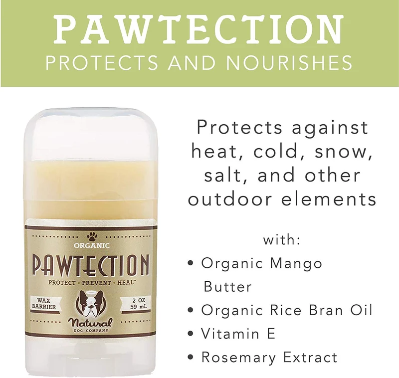Natural Dog Company PAWDICURE BUNDLE | Protege y cura las patas de perro agrietadas en seco | Paw Soother 2 oz Stick + PawTection 2 oz Stick | Bálsamos orgánicos, totalmente naturales
