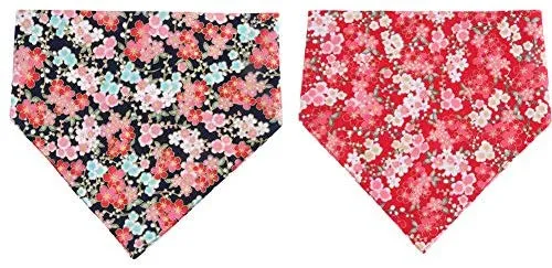 Paquete de 4 bandanas para perro, de KZHAREEN, con diseño de triángulos, accesorios para bufanda, estilo japonés