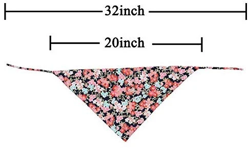 Paquete de 4 bandanas para perro, de KZHAREEN, con diseño de triángulos, accesorios para bufanda, estilo japonés