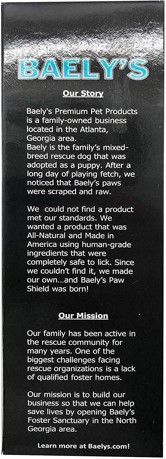 Baely's Paw Shield Rescue Stick – Confía en el original fabricado en América Paw Shield | Cera de protección de la pata de perro fácil de aplicar | Protección natural de la huella para lluvia fría y caliente y champiñones en nieve | 2 oz fácil de aplicar