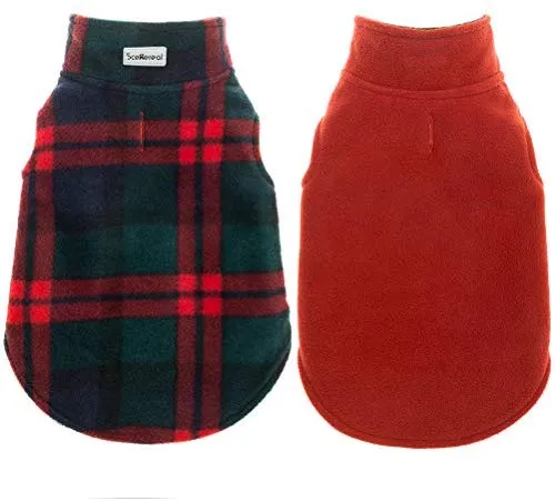SCENEREAL - Chaqueta de forro polar reversible para perro