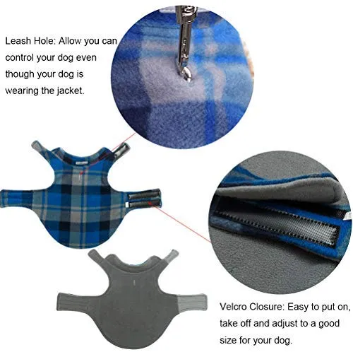 SCENEREAL - Chaqueta de forro polar reversible para perro