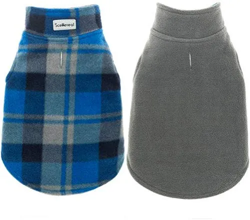 SCENEREAL - Chaqueta de forro polar reversible para perro