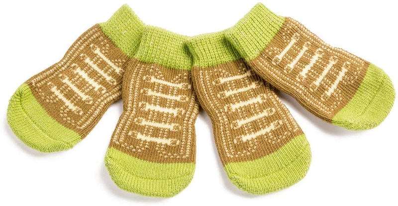 Harfkoko - Calcetines de punto antideslizante para perros y gatos con refuerzo de goma, protector de huella de perro antideslizante y protector de huella de gato para uso en interiores, apto para perros y gatos pequeños y medianos y grandes