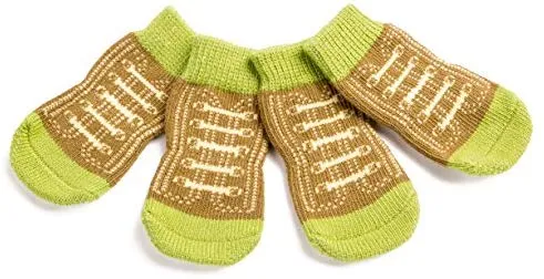Harfkoko - Calcetines de punto antideslizante para perros y gatos con refuerzo de goma, protector de huella de perro antideslizante y protector de huella de gato para uso en interiores, apto para perros y gatos pequeños y medianos y grandes