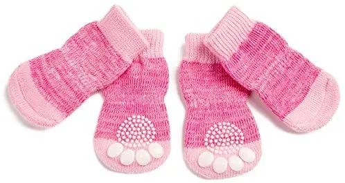 Harfkoko - Calcetines de punto antideslizante para perros y gatos con refuerzo de goma, protector de huella de perro antideslizante y protector de huella de gato para uso en interiores, apto para perros y gatos pequeños y medianos y grandes