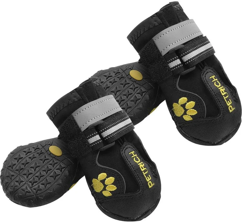 LLNstore - Botas de nieve para perro, botas de lluvia para perros medianos y grandes, con correas reflectantes ajustables, suela antideslizante, resistente al viento