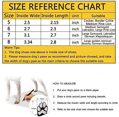 LLNstore - Botas de nieve para perro, botas de lluvia para perros medianos y grandes, con correas reflectantes ajustables, suela antideslizante, resistente al viento