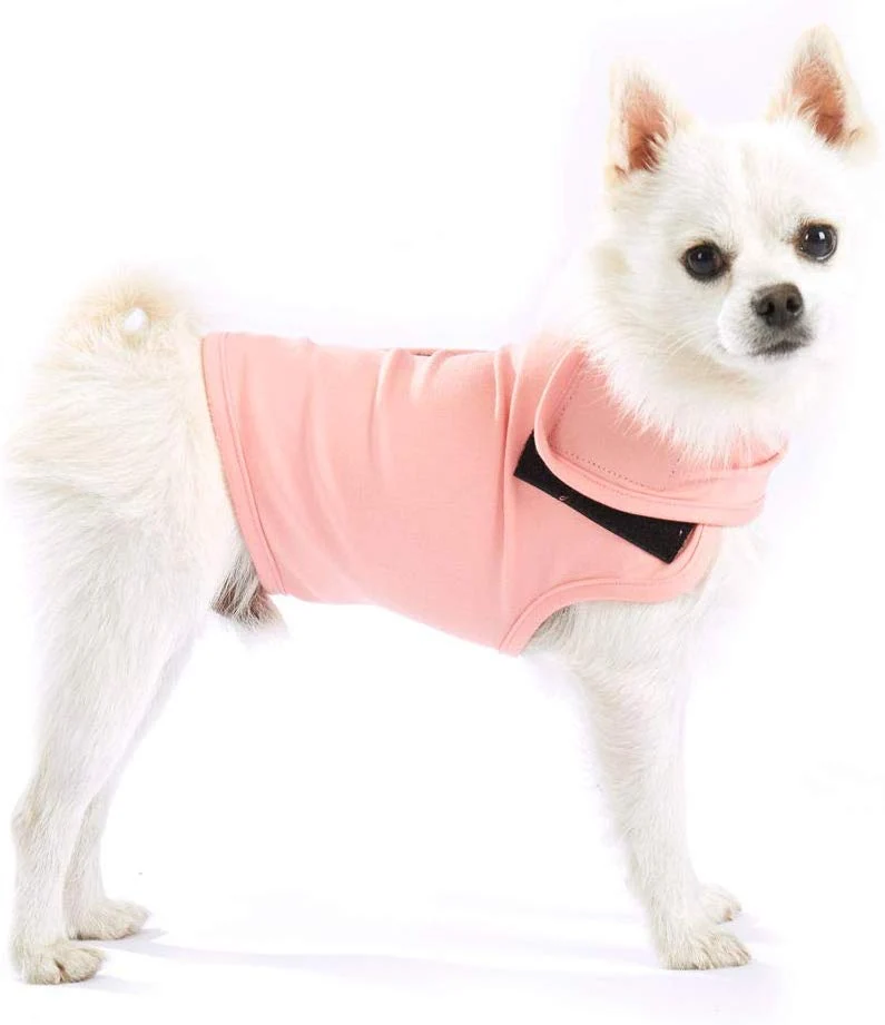 Furubaby Ansiety - Abrigo para perro con camisa, para perros pequeños, medianos, grandes, XL, color sólido, azul, gris, verde, rosa, rosa (rosa)
