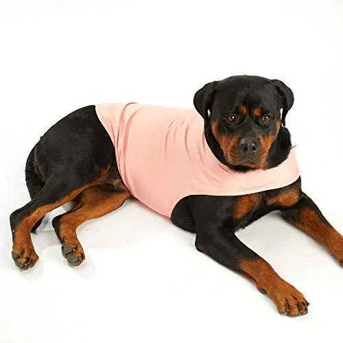 Furubaby Ansiety - Abrigo para perro con camisa, para perros pequeños, medianos, grandes, XL, color sólido, azul, gris, verde, rosa, rosa (rosa)