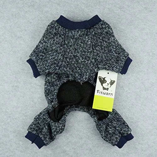 Ropa térmica para pijamas de perro Fitwarm Fuzzy Fleece PJS, mono de abrigo.