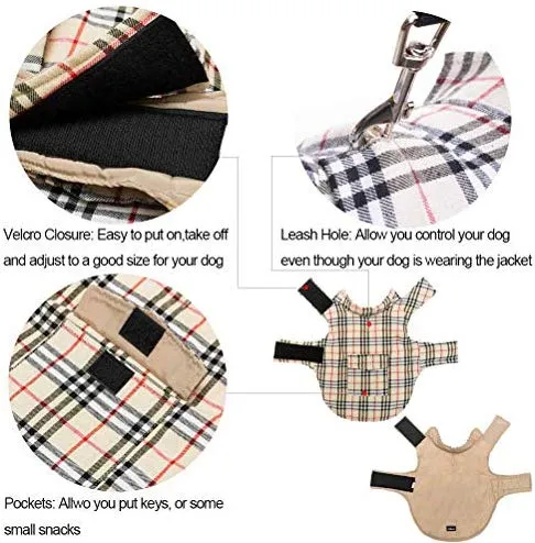 SCENEREAL - Chaleco de invierno para perro, reversible, abrigo cálido, resistente al viento, impermeable, chaleco navideño, para perros pequeños, medianos y grandes, para mascotas