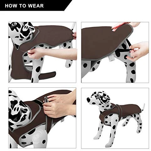 MIGOHI - Chaleco reflectante impermeable y resistente al viento para perro, para clima frío, abrigo cálido para perro, chaleco de invierno para perros pequeños, medianos y grandes