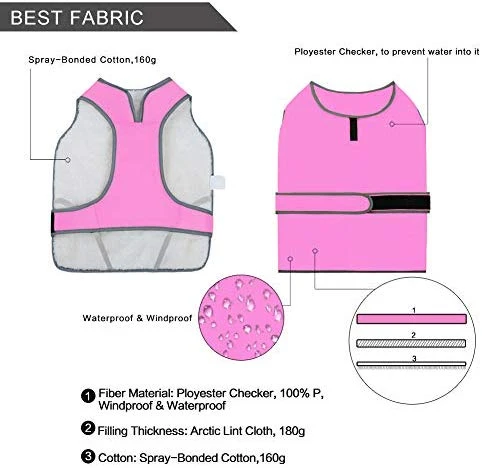 MIGOHI - Chaleco reflectante impermeable y resistente al viento para perro, para clima frío, abrigo cálido para perro, chaleco de invierno para perros pequeños, medianos y grandes