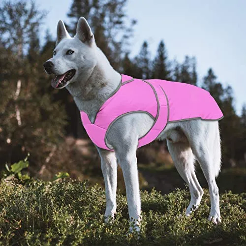 MIGOHI - Chaleco reflectante impermeable y resistente al viento para perro, para clima frío, abrigo cálido para perro, chaleco de invierno para perros pequeños, medianos y grandes