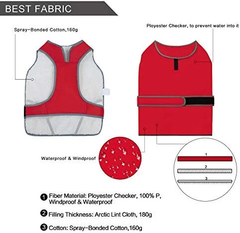 MIGOHI - Chaleco reflectante impermeable y resistente al viento para perro, para clima frío, abrigo cálido para perro, chaleco de invierno para perros pequeños, medianos y grandes