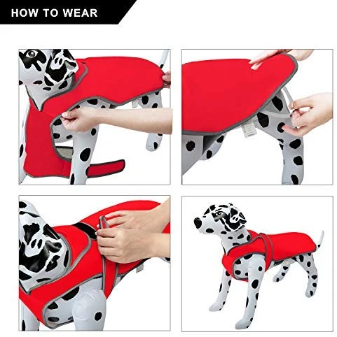 MIGOHI - Chaleco reflectante impermeable y resistente al viento para perro, para clima frío, abrigo cálido para perro, chaleco de invierno para perros pequeños, medianos y grandes