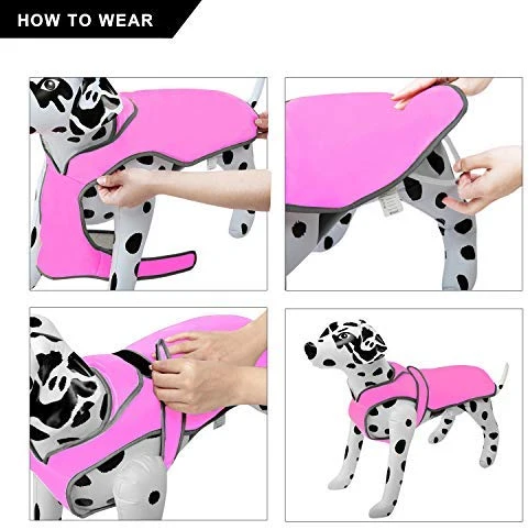 MIGOHI - Chaleco reflectante impermeable y resistente al viento para perro, para clima frío, abrigo cálido para perro, chaleco de invierno para perros pequeños, medianos y grandes