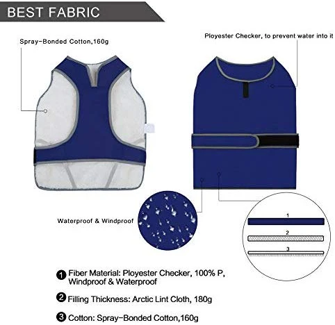 MIGOHI - Chaleco reflectante impermeable y resistente al viento para perro, para clima frío, abrigo cálido para perro, chaleco de invierno para perros pequeños, medianos y grandes