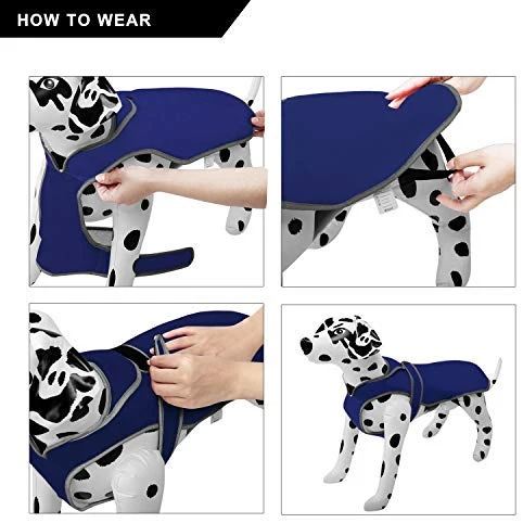 MIGOHI - Chaleco reflectante impermeable y resistente al viento para perro, para clima frío, abrigo cálido para perro, chaleco de invierno para perros pequeños, medianos y grandes