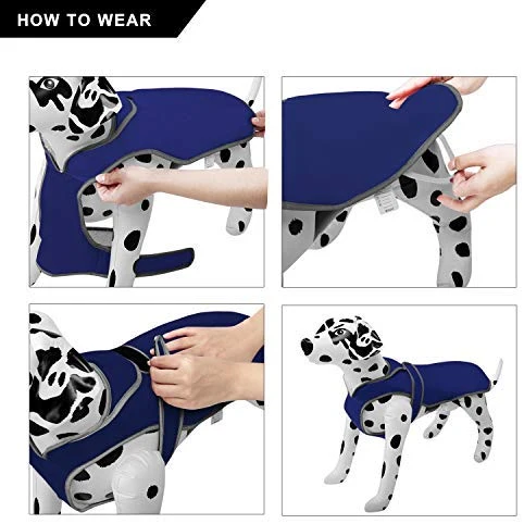 MIGOHI - Chaleco reflectante impermeable y resistente al viento para perro, para clima frío, abrigo cálido para perro, chaleco de invierno para perros pequeños, medianos y grandes