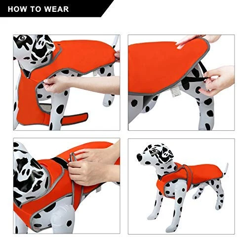 MIGOHI - Chaleco reflectante impermeable y resistente al viento para perro, para clima frío, abrigo cálido para perro, chaleco de invierno para perros pequeños, medianos y grandes