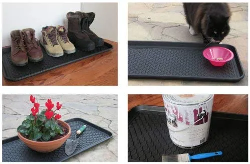 Bandeja multiusos de Alex Carseon, para botas, zapatos, pintura, mascotas, jardín, lavandería, cocina, despensa, auto, entrada, garaje, guardarropa Almacenamiento en interiores y exteriores y protección del piso, se puede utilizar como alfombrilla para ga