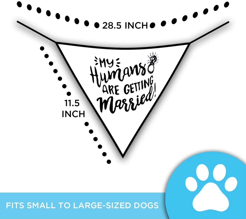 Bandana para perro My Humans are Getting Married Dog Bandana, bandana para perro de boda, anuncio de compromiso, accesorio para fotos de boda, bufanda para mascotas, mascota