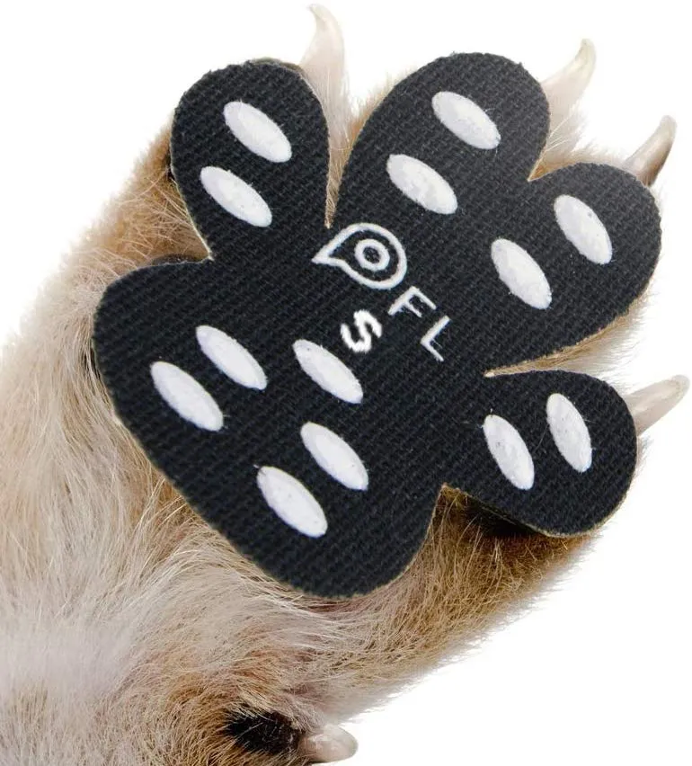Protectores antideslizantes para patas de perro, 24 unidades, autoadhesivos, desechables, para uso en interiores