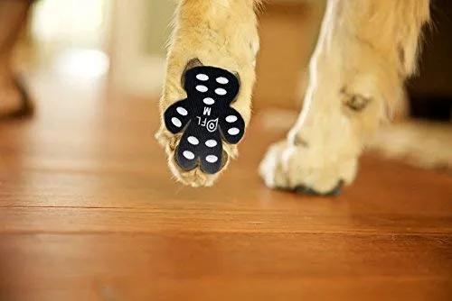 Protectores antideslizantes para patas de perro, 24 unidades, autoadhesivos, desechables, para uso en interiores