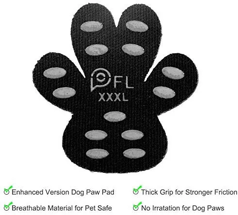 Protectores antideslizantes para patas de perro, 24 unidades, autoadhesivos, desechables, para uso en interiores