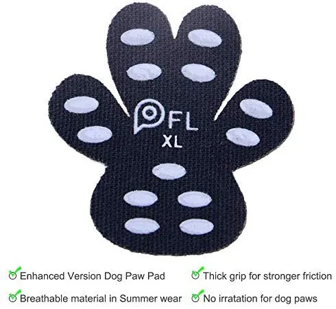 Protectores antideslizantes para patas de perro, 24 unidades, autoadhesivos, desechables, para uso en interiores