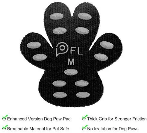 Protectores antideslizantes para patas de perro, 24 unidades, autoadhesivos, desechables, para uso en interiores