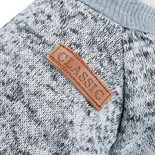 Satinior - 2 piezas de ropa para mascotas de invierno para cachorro clásico cálido abrigo de invierno para cachorro de punto ropa