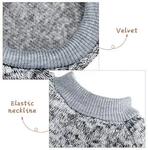Satinior - 2 piezas de ropa para mascotas de invierno para cachorro clásico cálido abrigo de invierno para cachorro de punto ropa