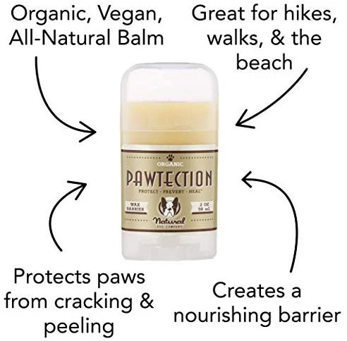 Natural Dog Company - PawTection - Almohadillas protectoras para patas de perro, perfectas para asfalto caliente, sal, nieve, orgánicas, veganas